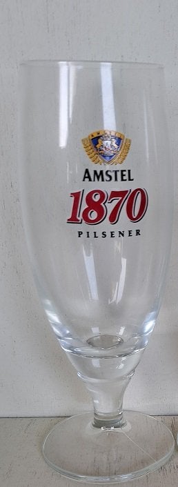 Amstel 1870 Bierglas op voet uit 1996, Ophalen of Verzenden, Zo goed als nieuw, Glas of Glazen, Amstel