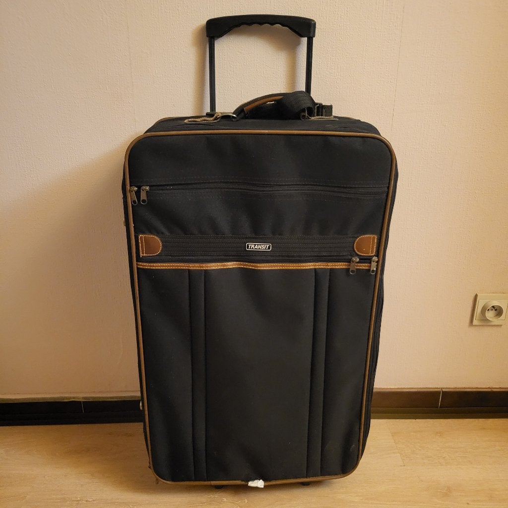 Vintage reiskoffer Transit, Ophalen, Wieltjes, Gebruikt, Hard kunststof