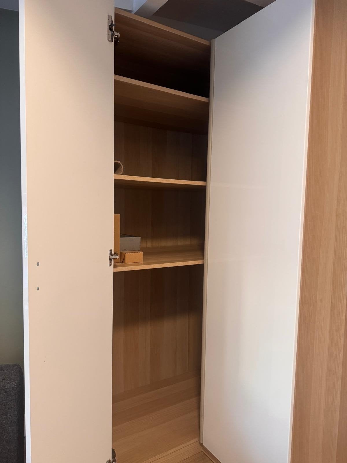 IKEA PAX/FARDAL/ÅHEIM Hoekgarderobe - Hoogglans Wit/Spiegel, Huis en Inrichting, Ophalen, 100 tot 150 cm, 200 cm of meer, Zo goed als nieuw