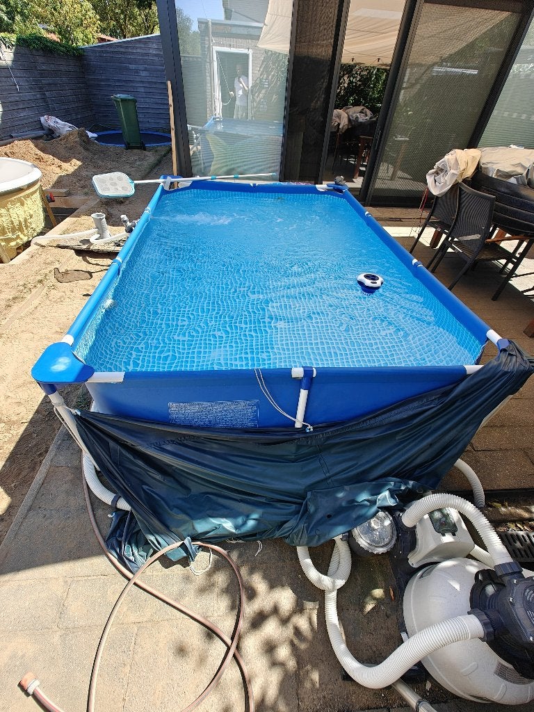 Intex opzetzwembad 3x2x0.75 incl. toebehoren, Ophalen, Gebruikt, Opzetzwembad, 200 tot 400 cm