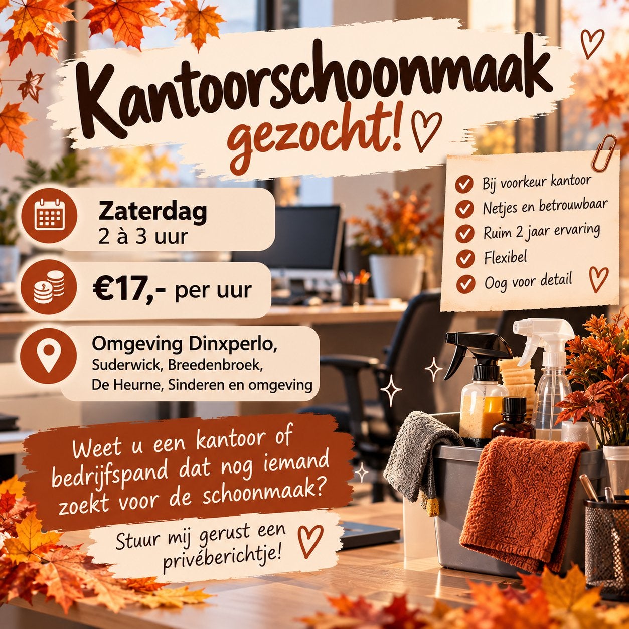 Schoonmaakster aangeboden