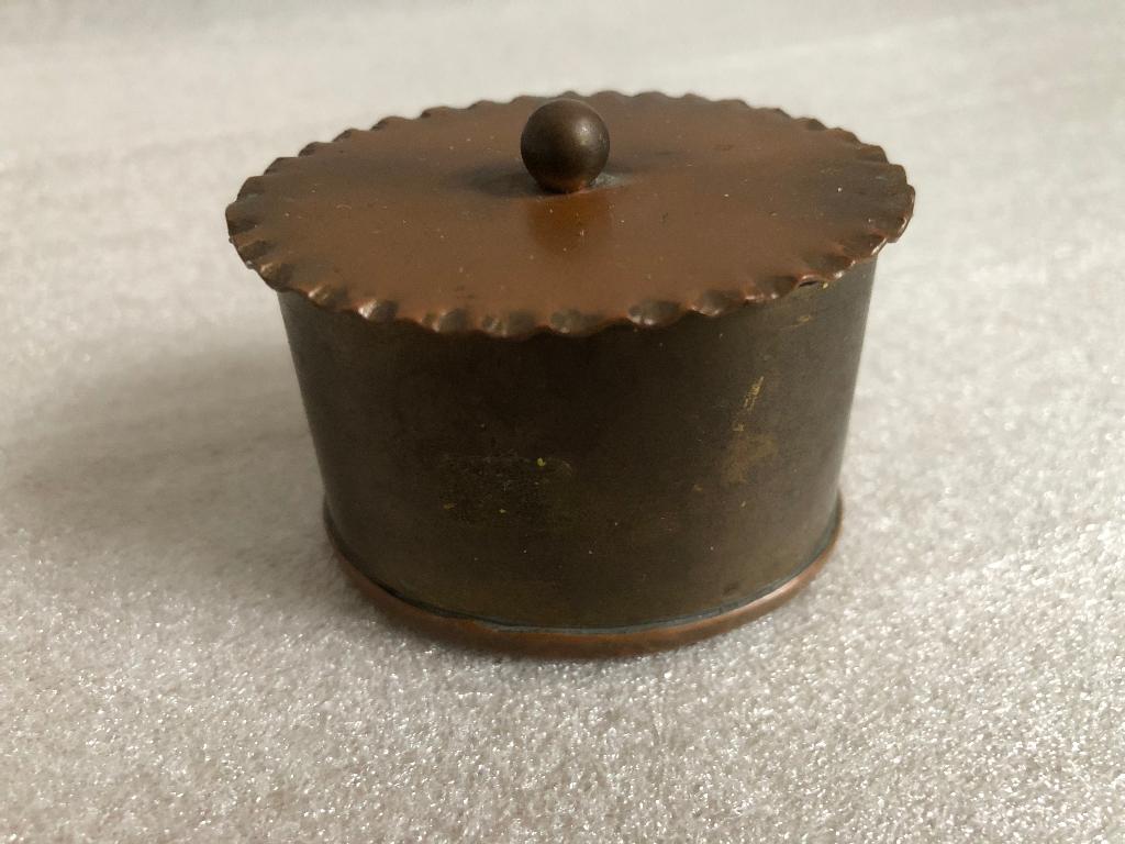Klein rood koper doosje, Ophalen of Verzenden, Koper