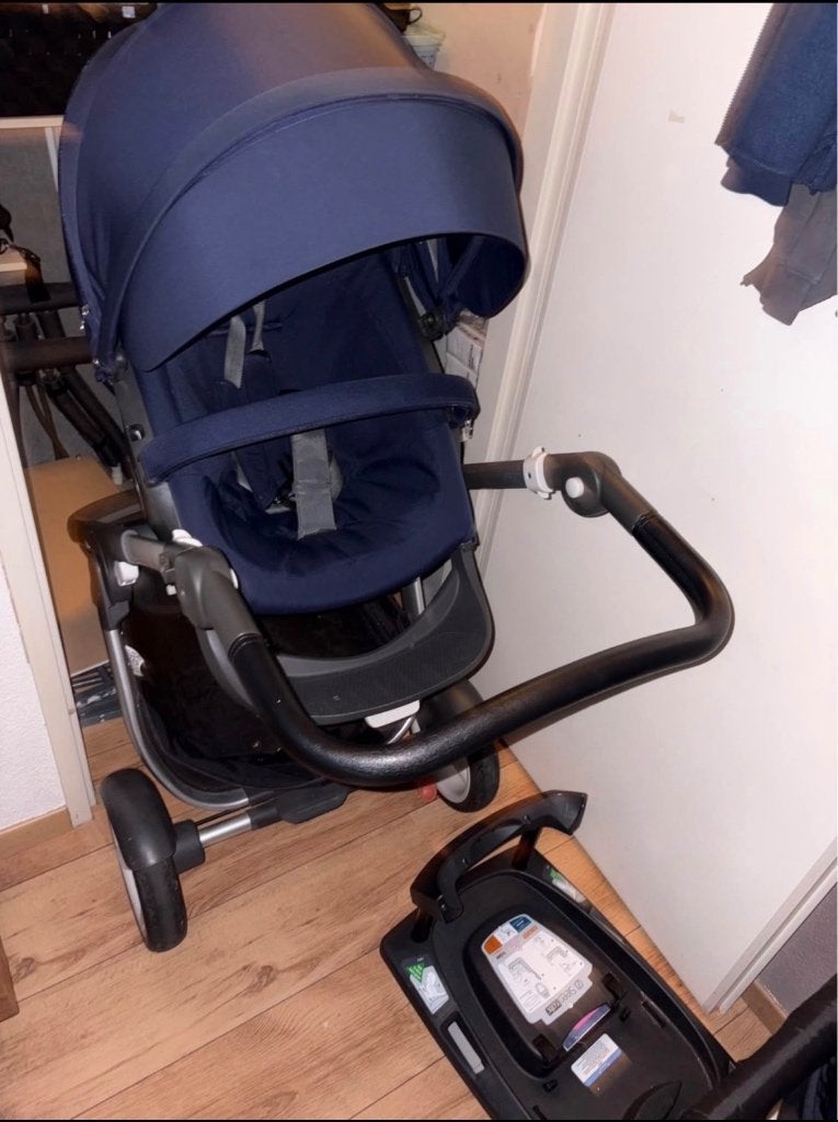 Stokke kinderwagen set, Kinderen en Baby's, Kinderwagens en Combinaties, Gebruikt, Combiwagen, Verstelbare duwstang, Ophalen