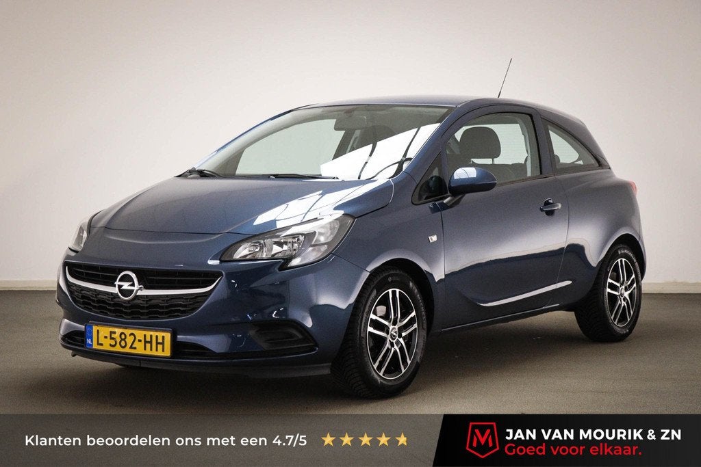 Opel Corsa 1.2-16V Cosmo | STUUR / STOEL- VERWARMING | AIRCO, Euro 5, Zwart, 4 cilinders, Blauw