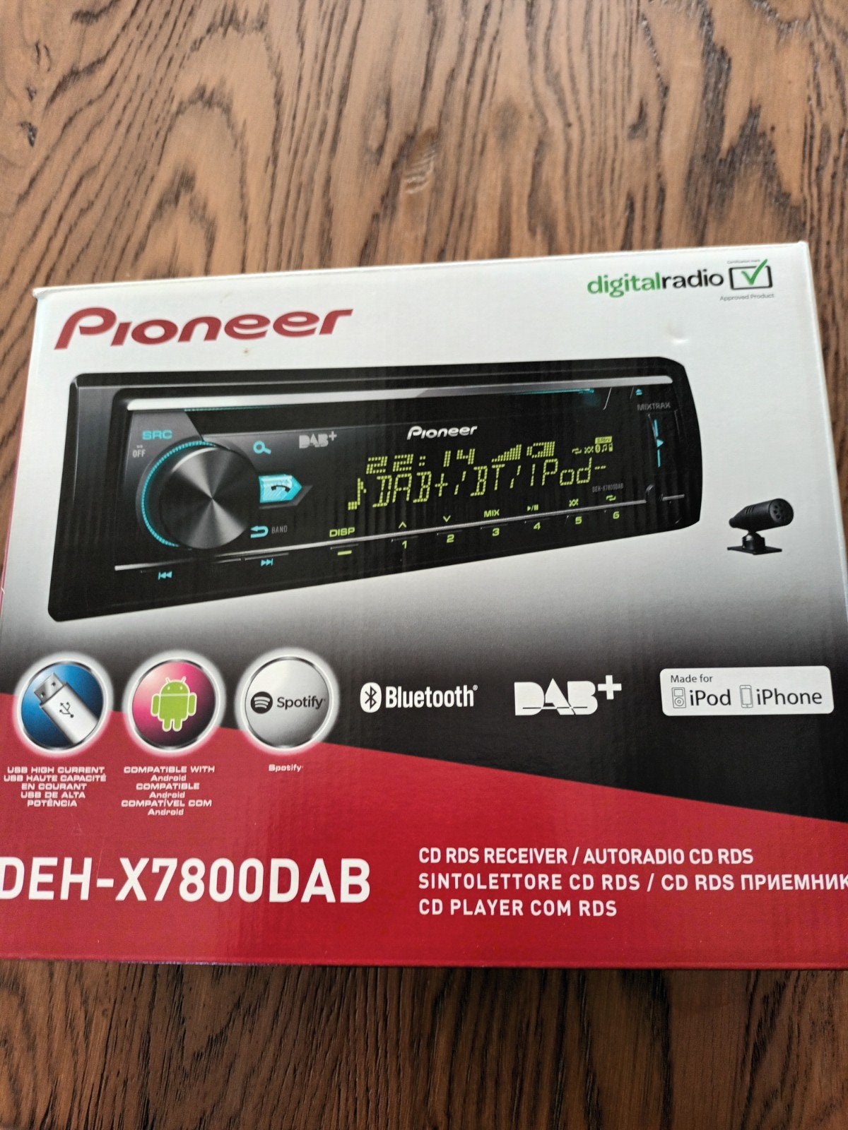Pioneer DEH-X7800DAB Autoradio CD RDS met Bluetooth, Auto diversen, Ophalen, Zo goed als nieuw