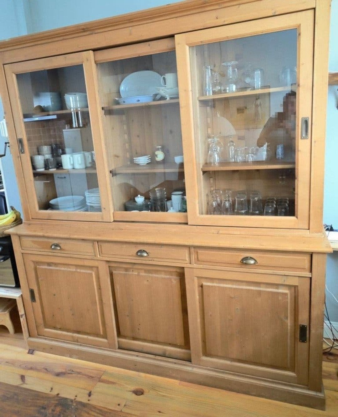 Vintage buffet kast van grenen, Ophalen of Verzenden, Gebruikt, 50 tot 75 cm, 200 cm of meer