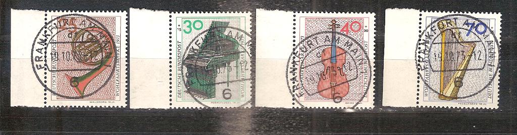 BRD 782-785 tab, Ophalen of Verzenden, BRD, Gestempeld