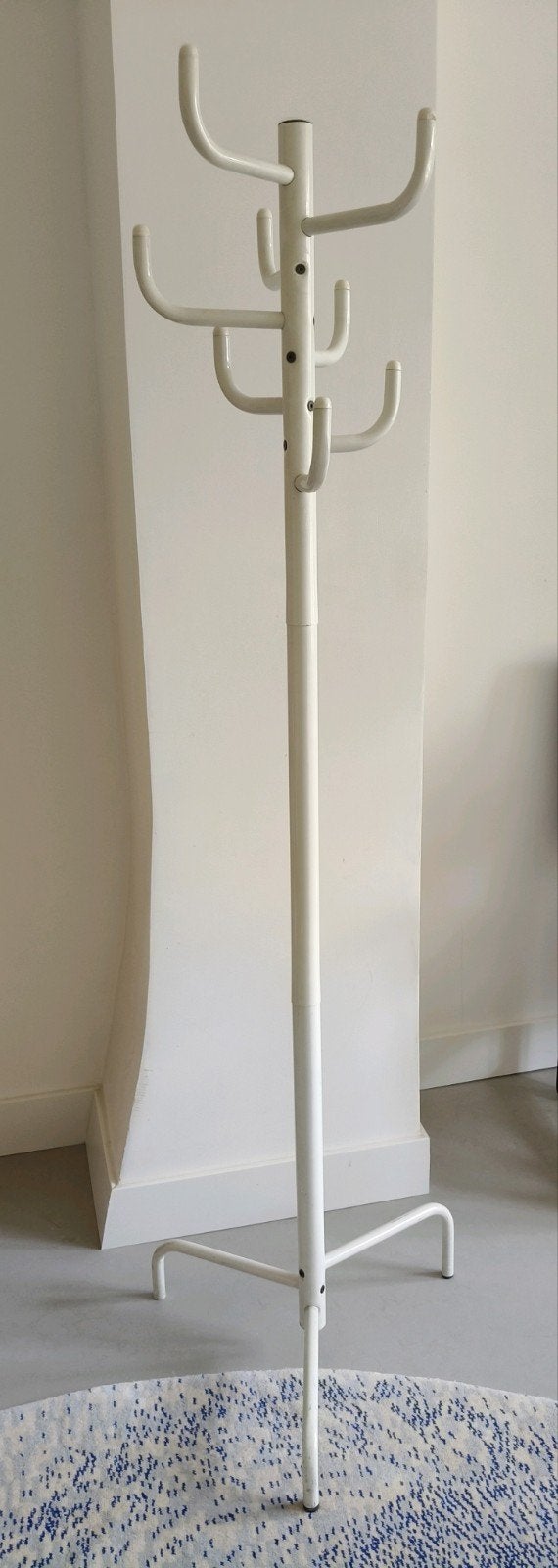 Vintage Ikea Rutger Andersson kapstok h:171 cm- wit, Ophalen, Gebruikt, Metaal, Staande kapstok