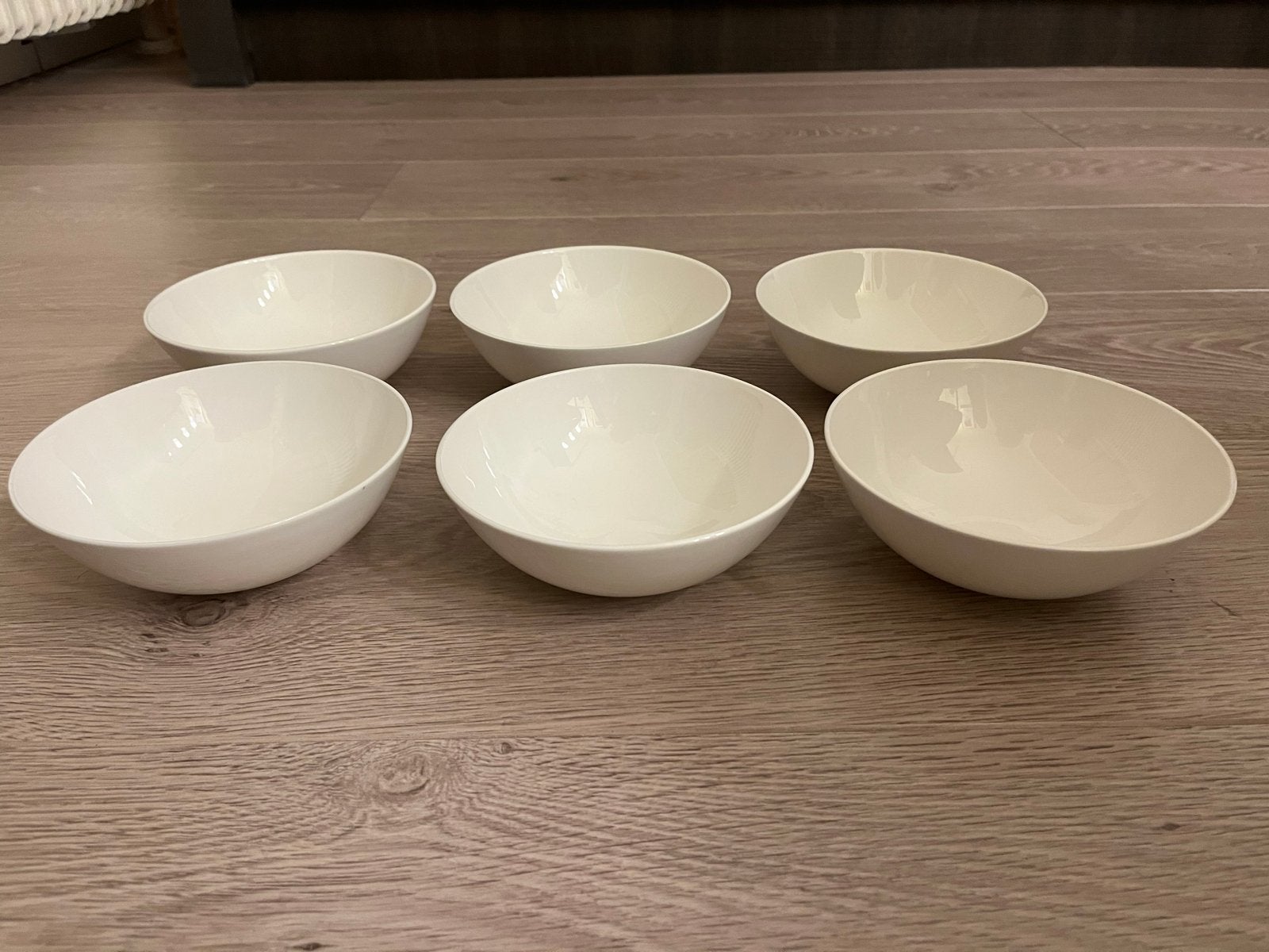 Set van 6 witte schaaltjes van Albert Heijn, Gebruikt, Keramiek, Ophalen of Verzenden, Schaal of Schalen