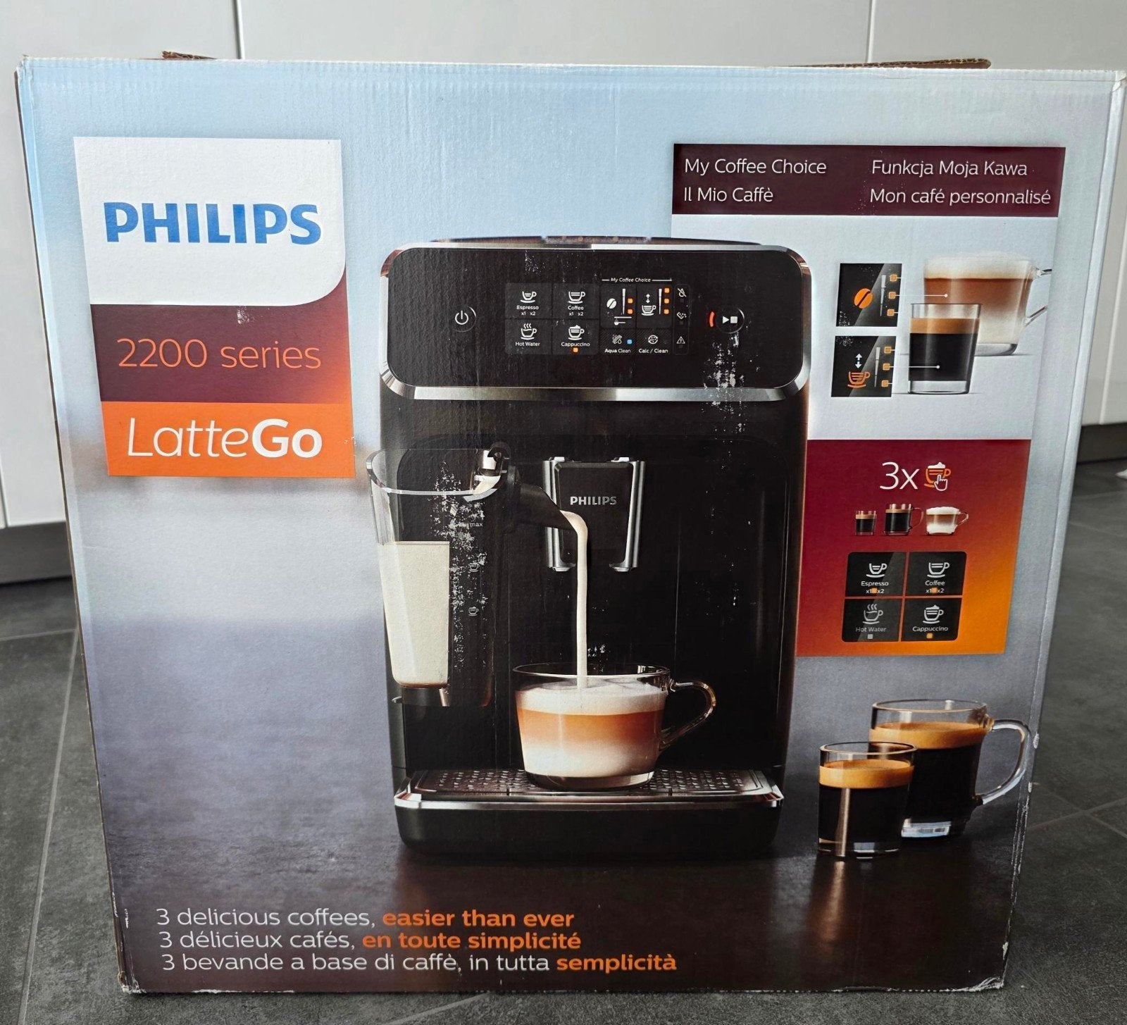 Philips 2200 LatteGo Koffieapparaat - Zo goed als nieuw, Witgoed en Apparatuur, Ophalen, Afneembaar waterreservoir, Koffiemachine