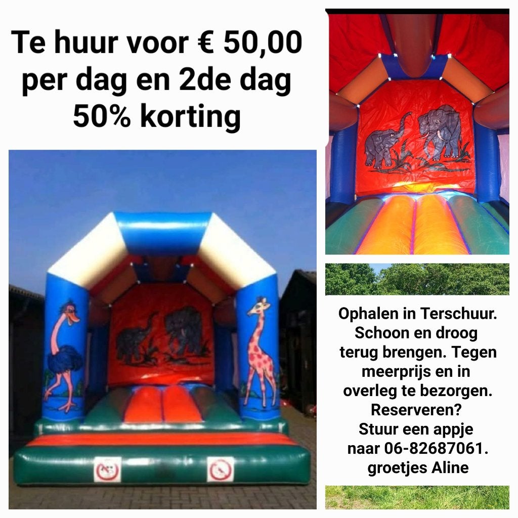 Springkussen te huur, Ophalen, Zo goed als nieuw, Overige