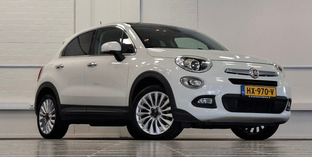 Fiat 500 X 1.4 Turbo MultiAir Lounge Schuif/kanteldak Trekha, Auto's, Fiat, Bi-Xenon koplampen, Gebruikt, 4 cilinders, 500X