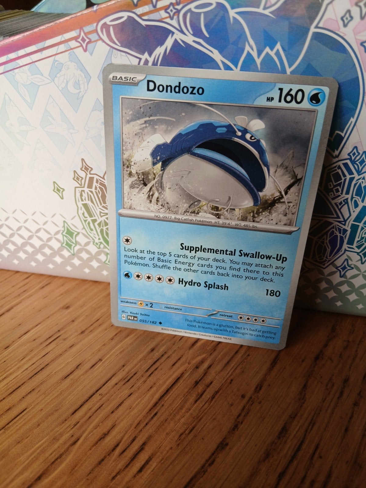 Pokémon Kaart Dondozo 055/182 - Zo goed als nieuw, Ophalen of Verzenden, Zo goed als nieuw, Losse kaart