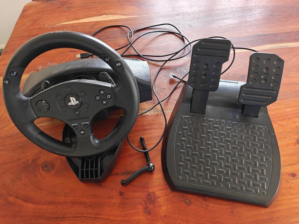 Thrustmaster T80 racestuur met pedalen, Ophalen of Verzenden, Gebruikt, Stuur of Pedalen, PlayStation 3
