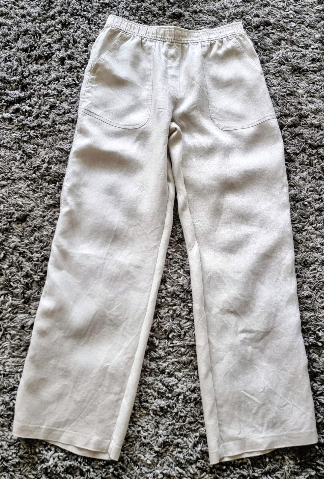 ZARA 100% Linen Broek L ecru NIEUW WP 59,95, Maat 42/44 (L), Nieuw, Ophalen of Verzenden, Lang