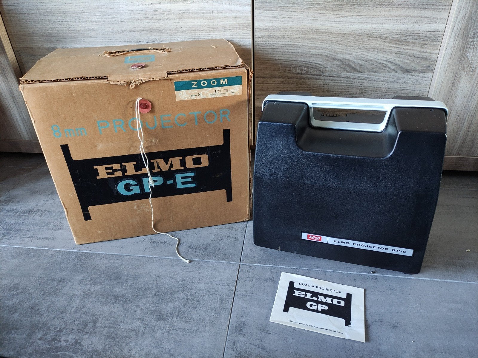 Elmo GP-E 8mm projector in doos, Ophalen of Verzenden, 1960 tot 1980, Projector