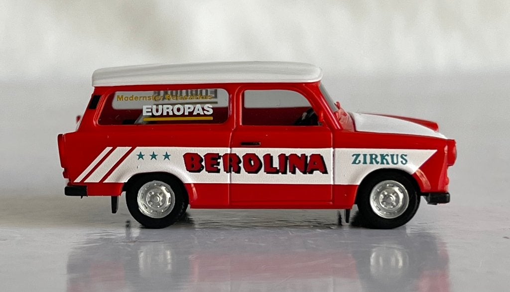 Herpa  092739: Trabant Trabi 601 Zirkus Berolina DDR, Ophalen of Verzenden, Zo goed als nieuw, Auto, Herpa