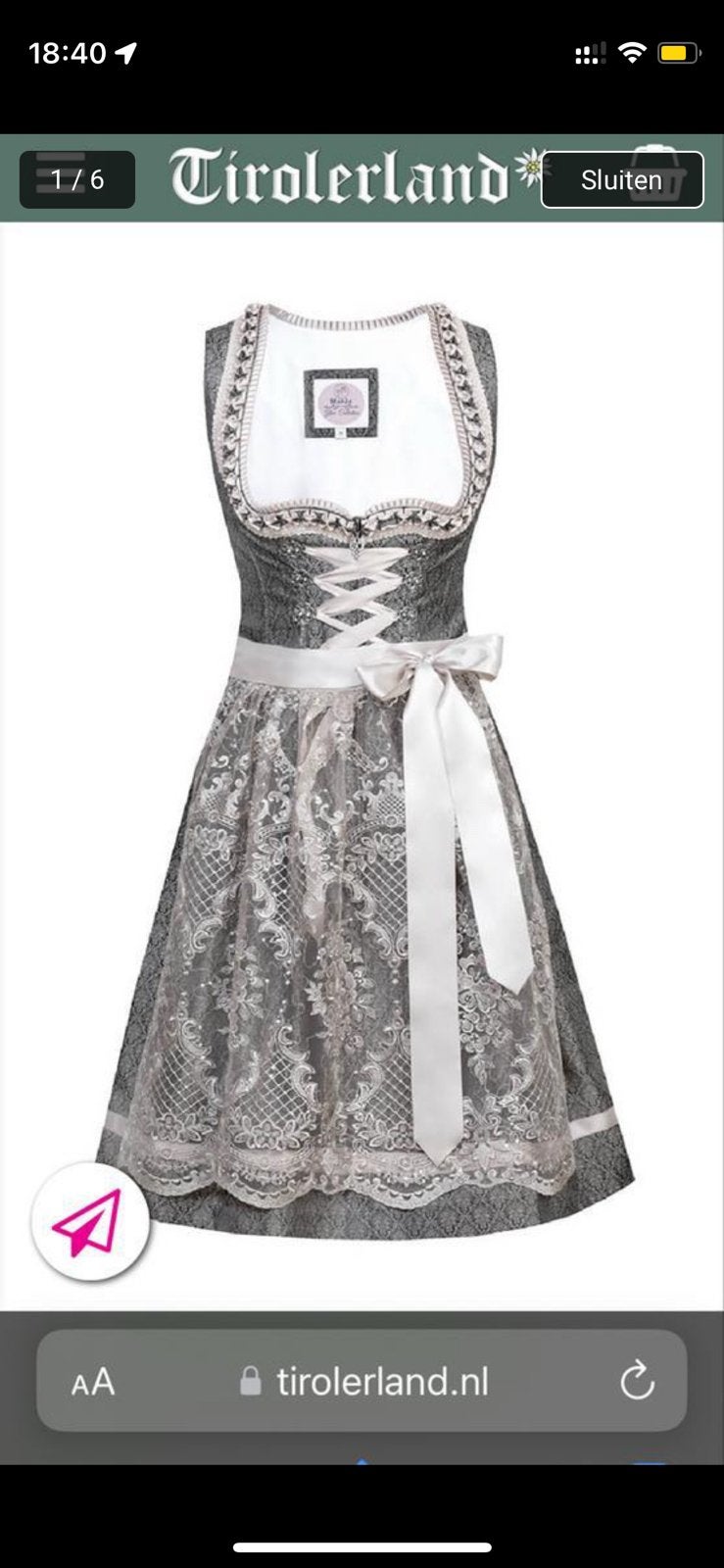 MarJo Dirndl 'Glow Collection' - Maat 36 (S), Overige typen, Ophalen of Verzenden, Zo goed als nieuw, Maat 36 (S)