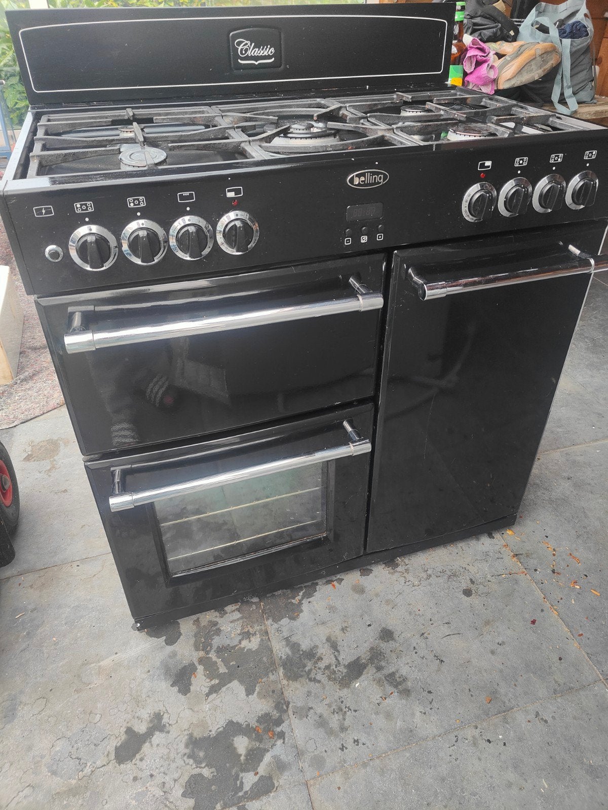 Belling Classic Fornuis met Gas Kookplaat en 3 Ovens, Witgoed en Apparatuur, Ophalen, Gebruikt, 60 cm of meer, Gas