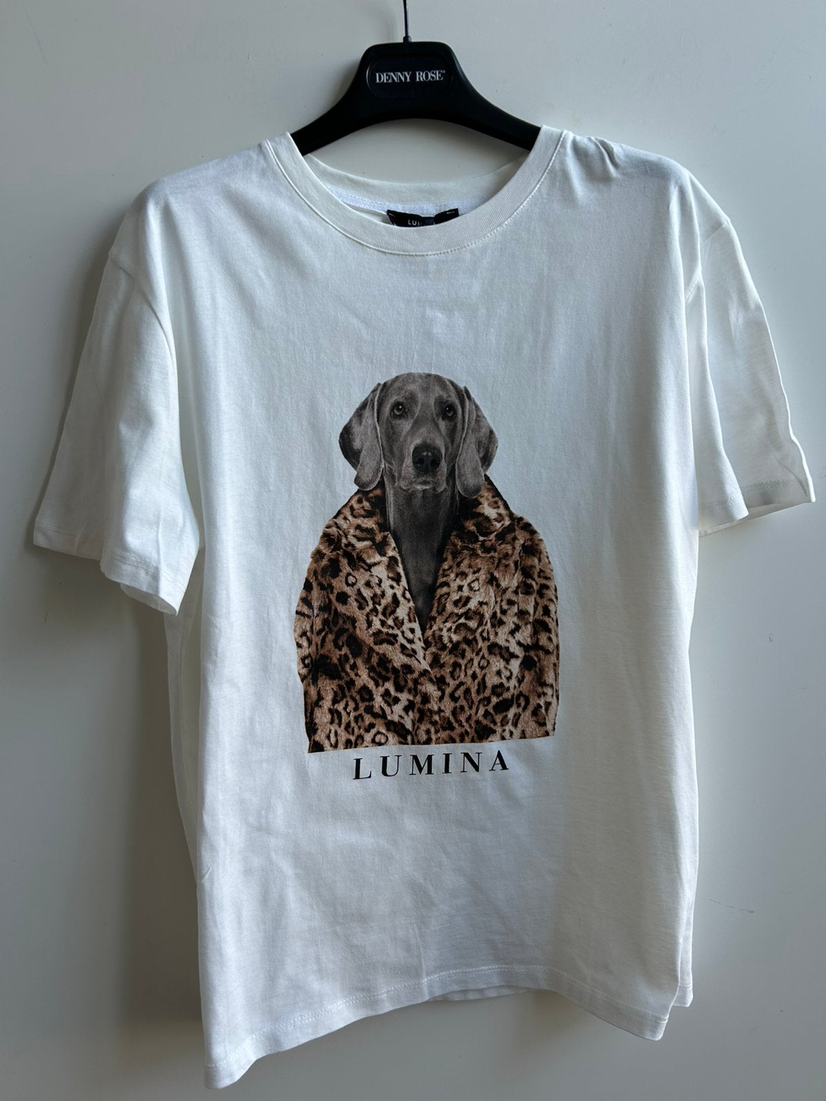 LUMINA losvallend shirt offwhite met print hond mt TU, Prato, Italie, -, Verzenden, Nieuw