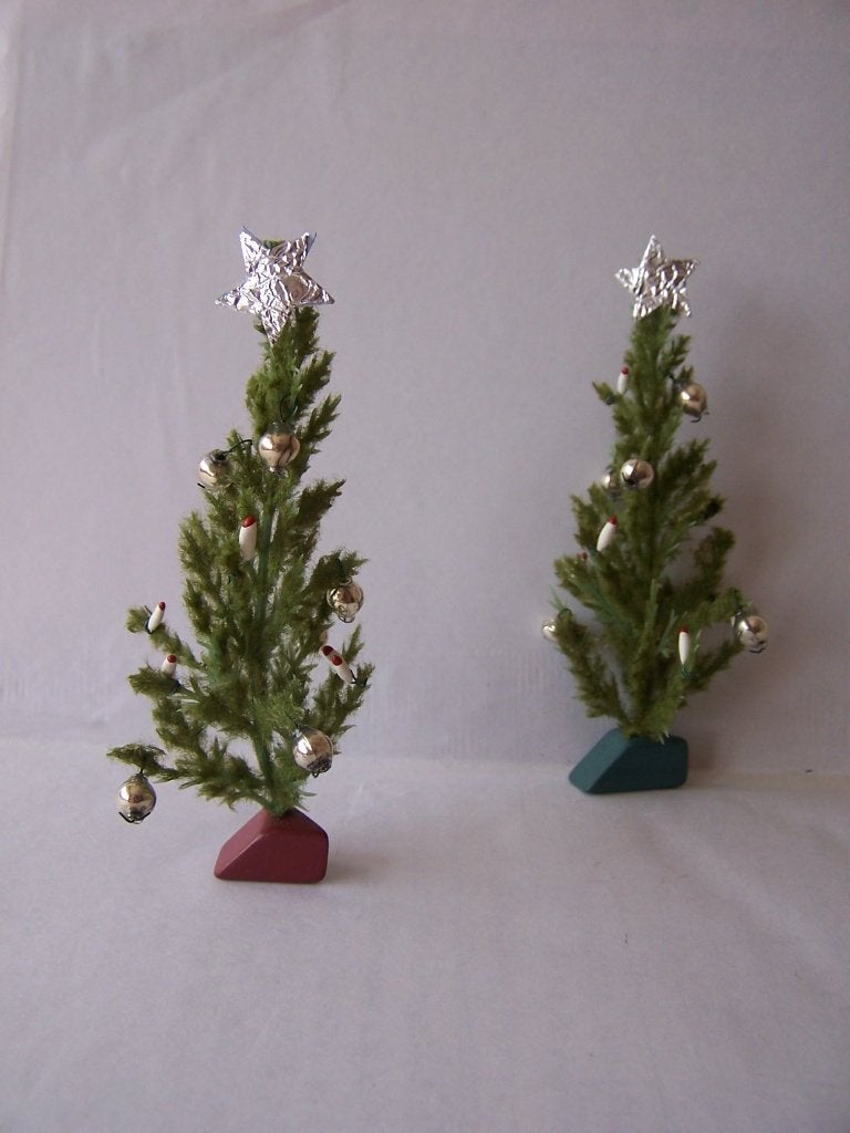 Oude kerstboompjes, Ophalen of Verzenden, Gebruikt, Poppenhuis