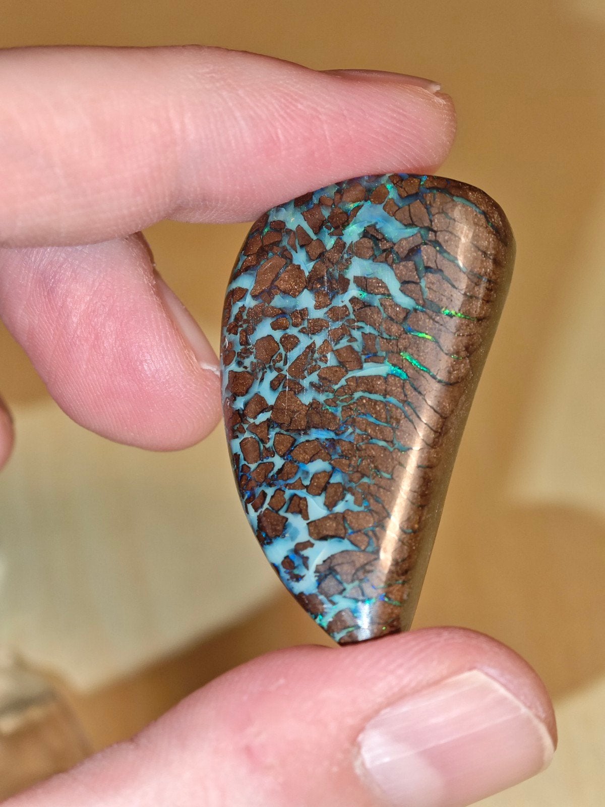 Gepolijste Boulder Opaal 92.12CT top stuk voor verzamelaars, Sieraden, Tassen en Uiterlijk, Edelstenen, Ophalen of Verzenden, Nieuw