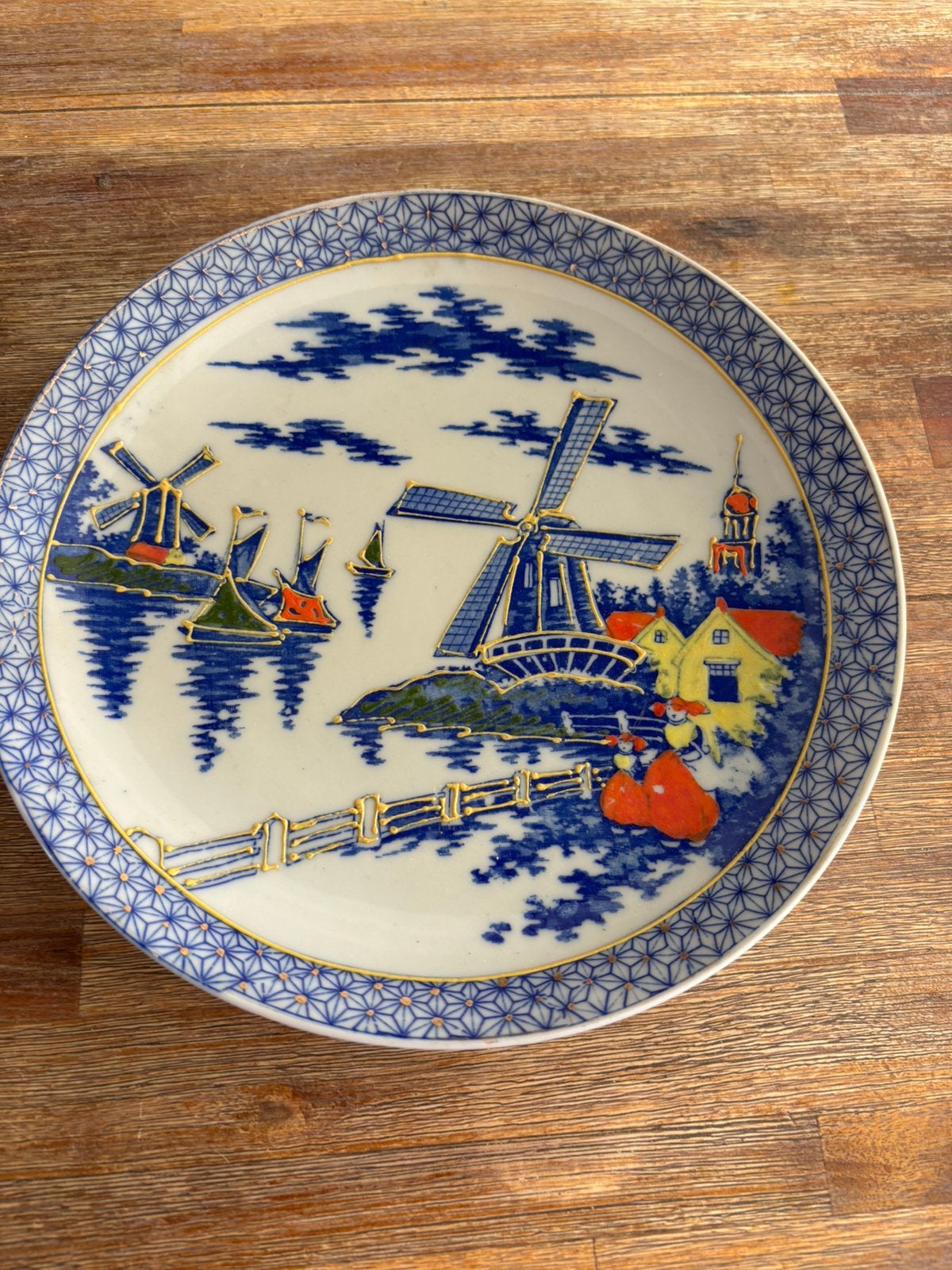 Decoratieve Wandplaat met Hollandse Molens en Zeilschepen, Ophalen of Verzenden