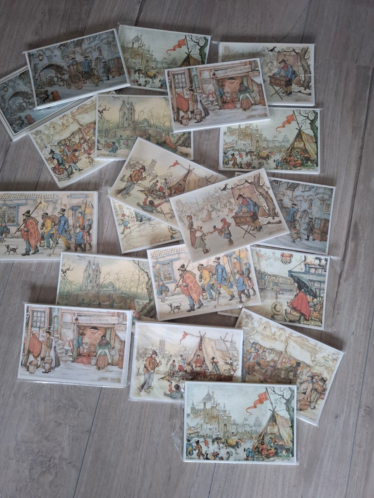 ansicht kaarten Anton pieck, Ophalen of Verzenden, 1980 tot heden, Ongelopen, Overige thema's