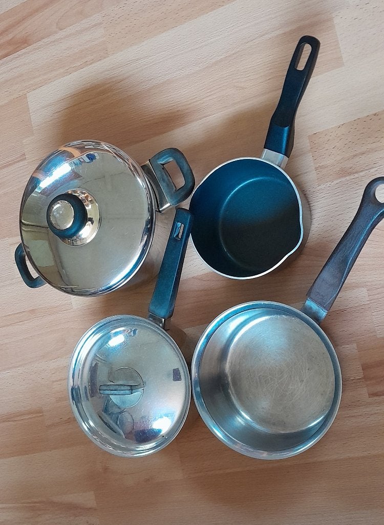 Kleine pannenset, Ophalen, Gebruikt, Pannenset, Fissler