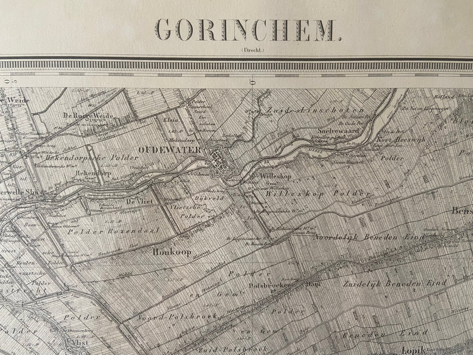Ingelijste kaart van het Groene Hart, Ophalen, Print