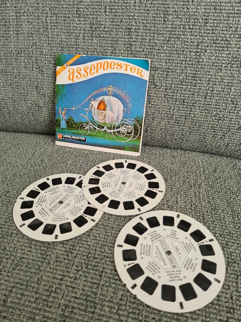 Viewmaster view master vintage schijfjes assepoester, Gebruikt, Verzenden, Nvt, Nvt