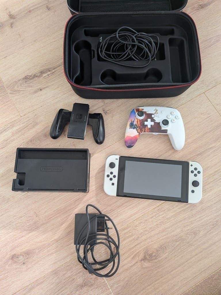 Complete net nintendo Switch V2, Ophalen of Verzenden, Zo goed als nieuw, Met 2 controllers, Switch 2019 Upgrade