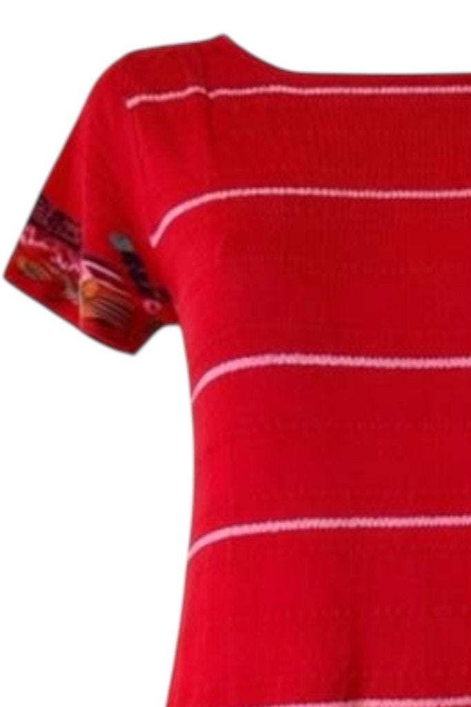 Ivko jurk S, Ophalen of Verzenden, Zo goed als nieuw, Rood, Onder de knie