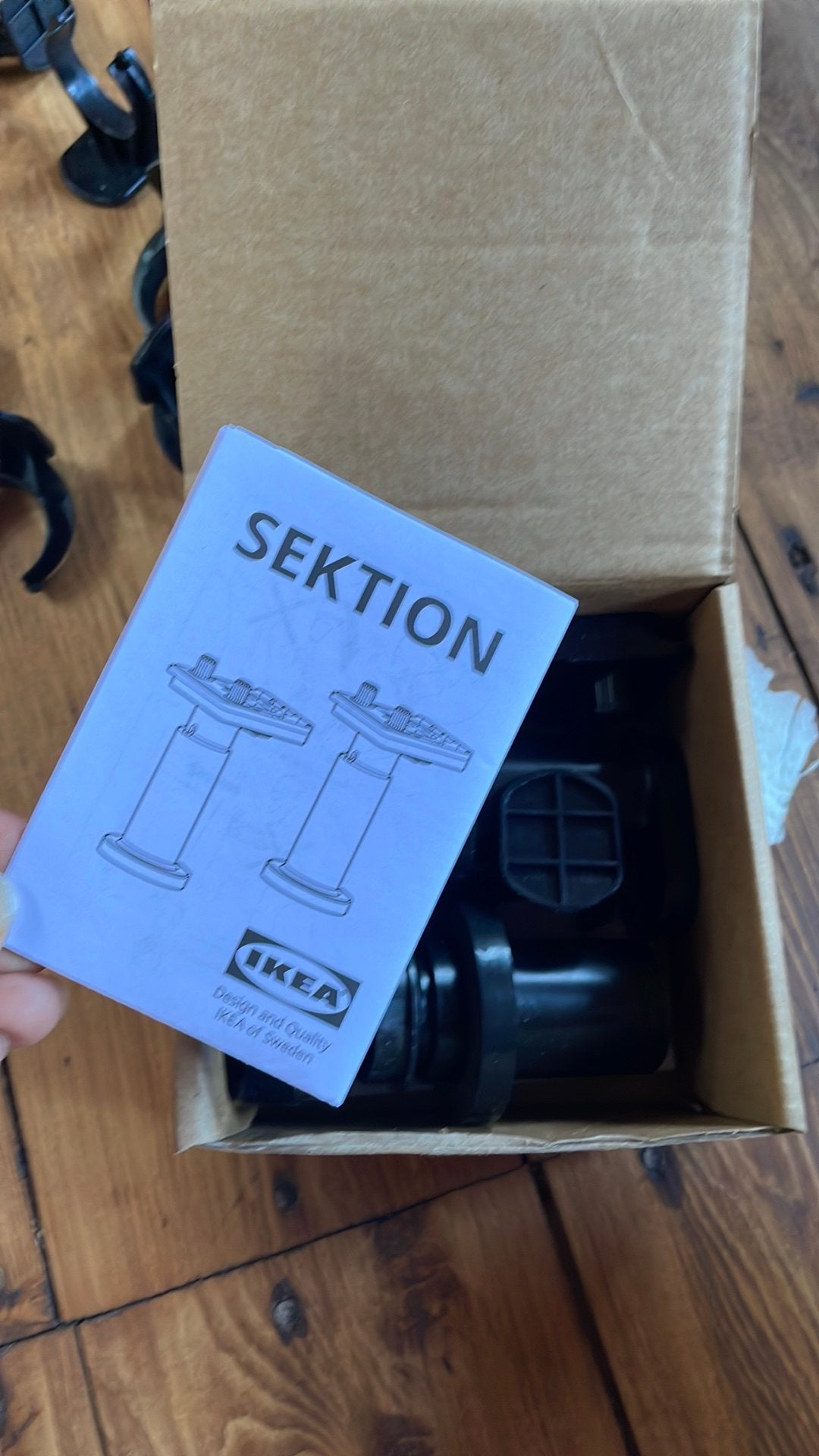 Ikea steunpoten sektion, Huis en Inrichting, Keuken | Keukenelementen, Ophalen, Minder dan 50 cm, Zwart, Nieuw