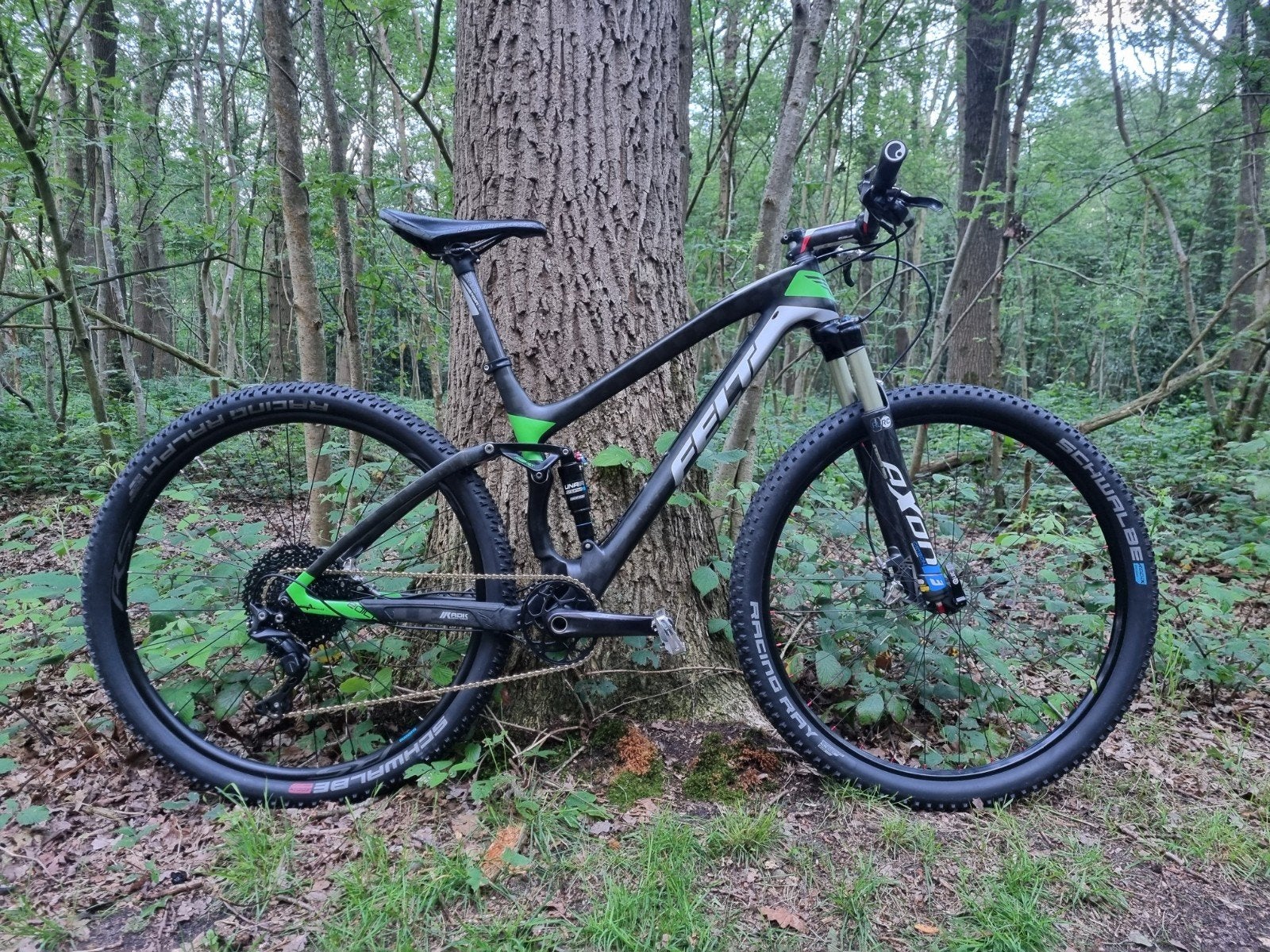 supernette FELT Edict full-suspension carbon mountainbike, Fully, 45 tot 49 cm, Zo goed als nieuw, Schijfrem
