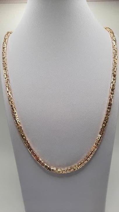 gouden Koningsketting 14kt Massief, Sieraden, Tassen en Uiterlijk, Kettingen, Nieuw, Goud, Goud, Ophalen of Verzenden