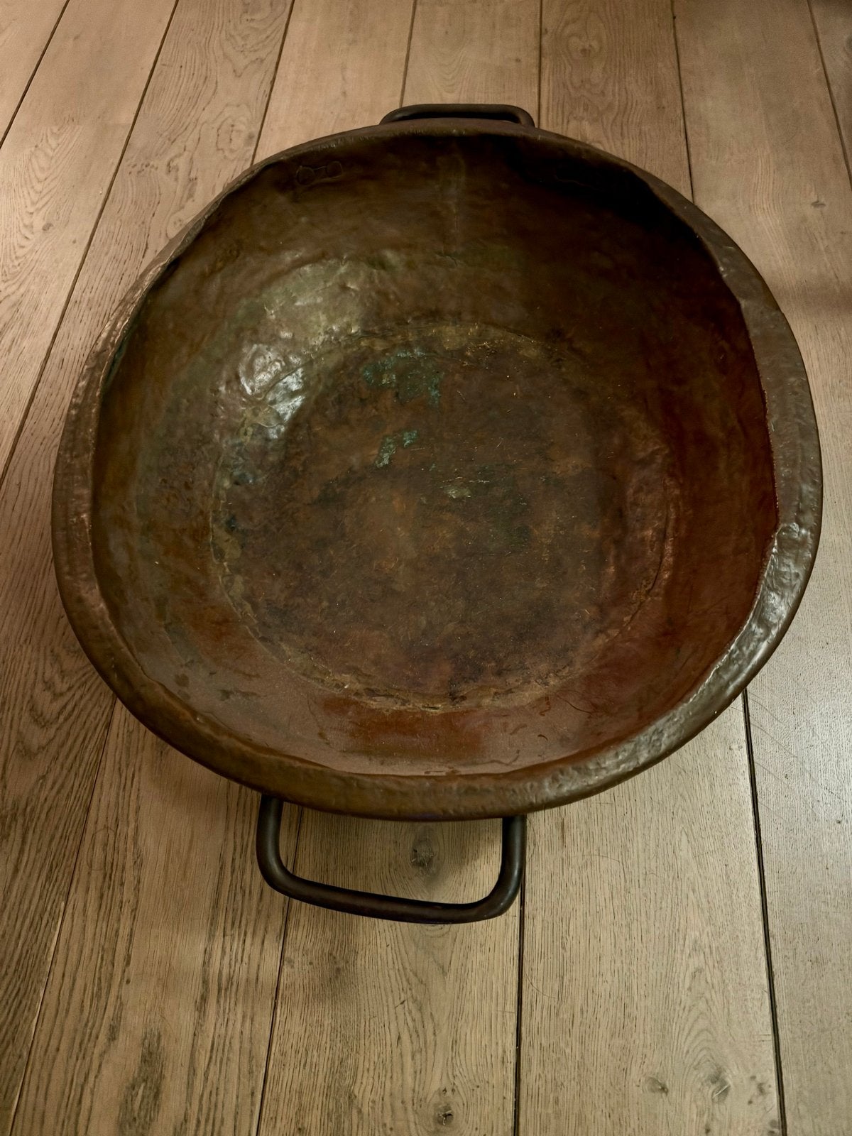 Antieke Koperen Franse Jam Pot, Ophalen, Koper