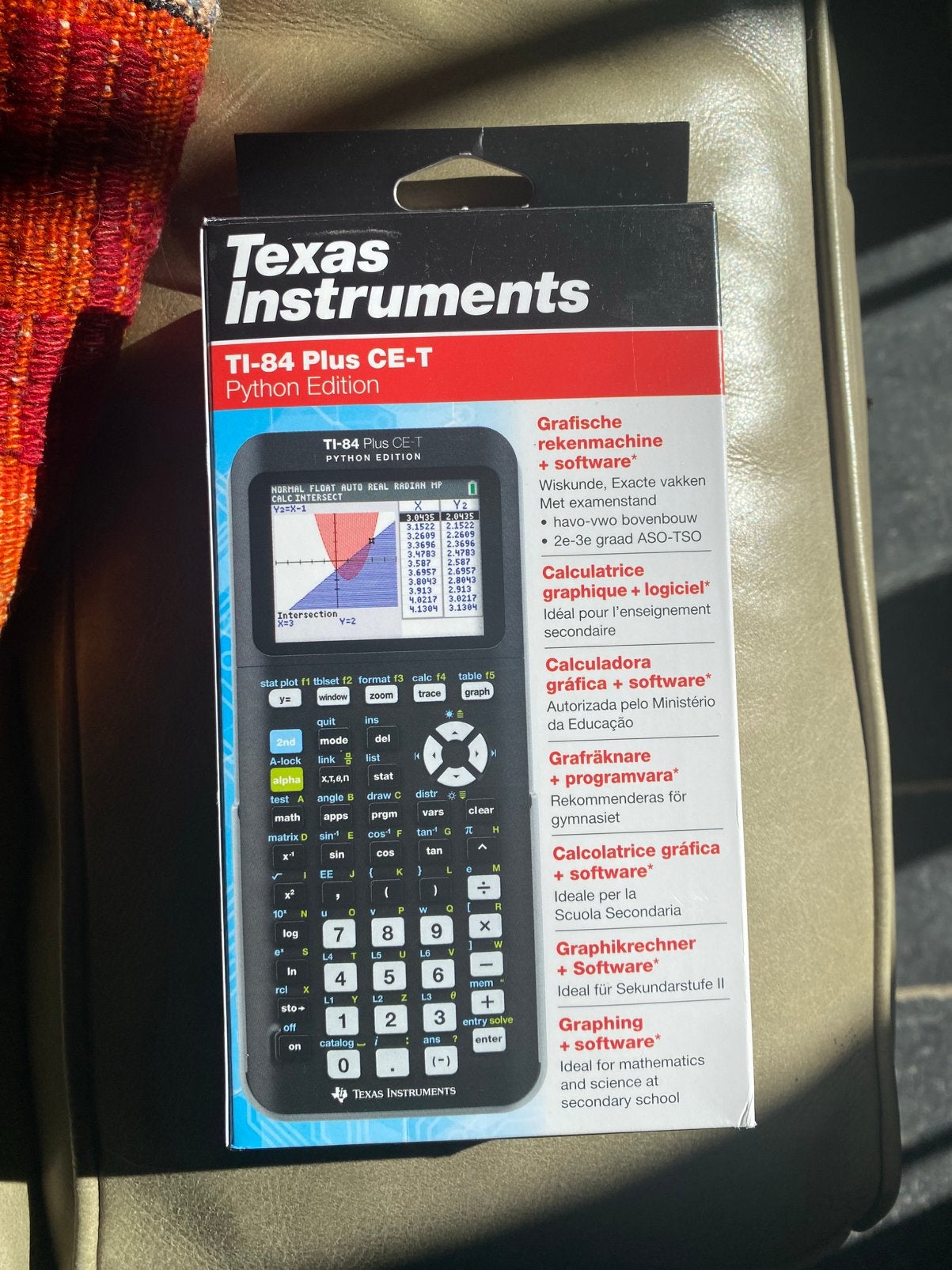 Grafische rekenmachine TI-84 Plus CE-T python edition, Ophalen of Verzenden, Grafische rekenmachine, Zo goed als nieuw