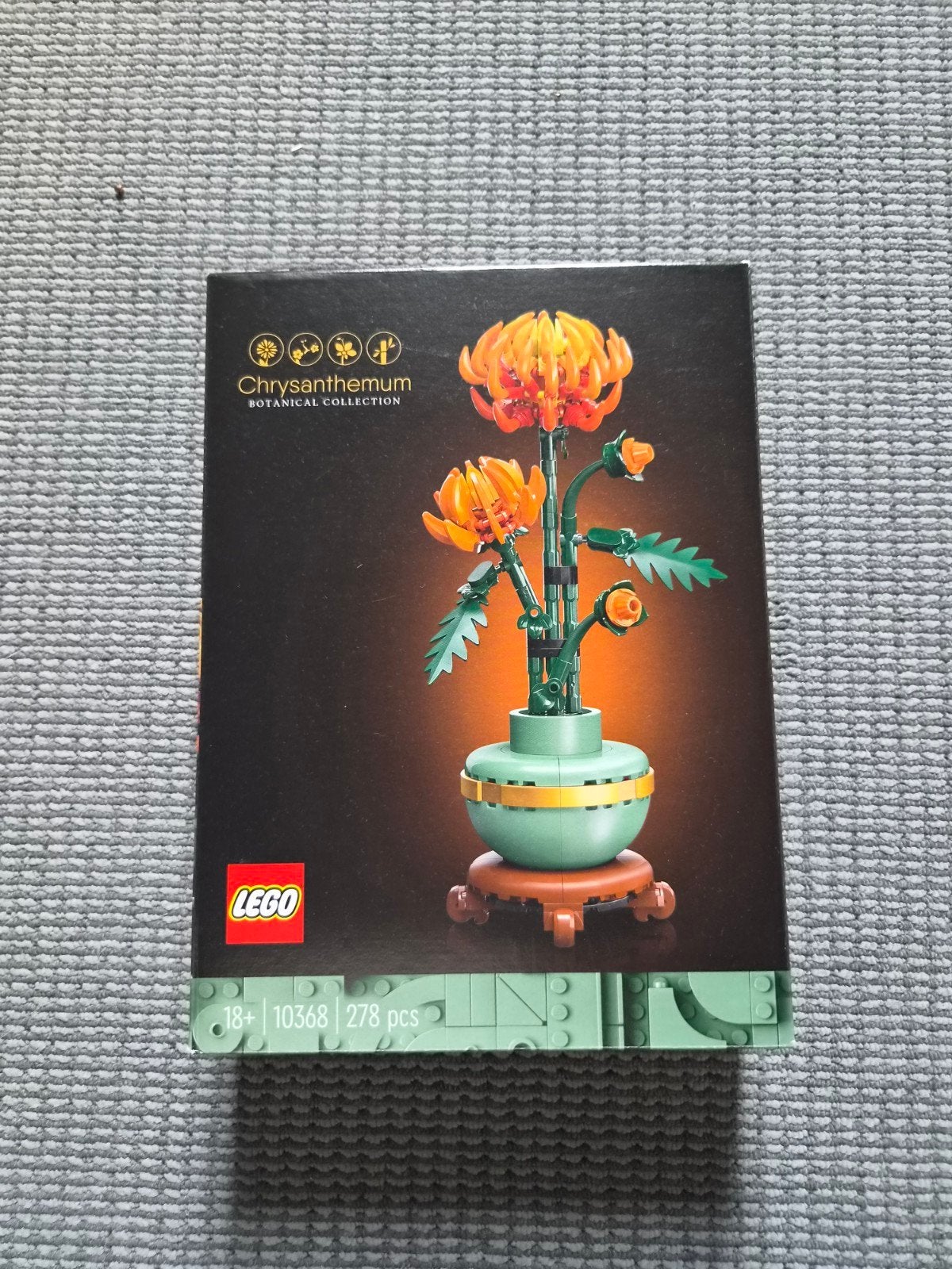 Lego Chrysanthemum 10368 - Botanical Collection, Overige thema's, Lego, Ophalen of Verzenden, Zo goed als nieuw