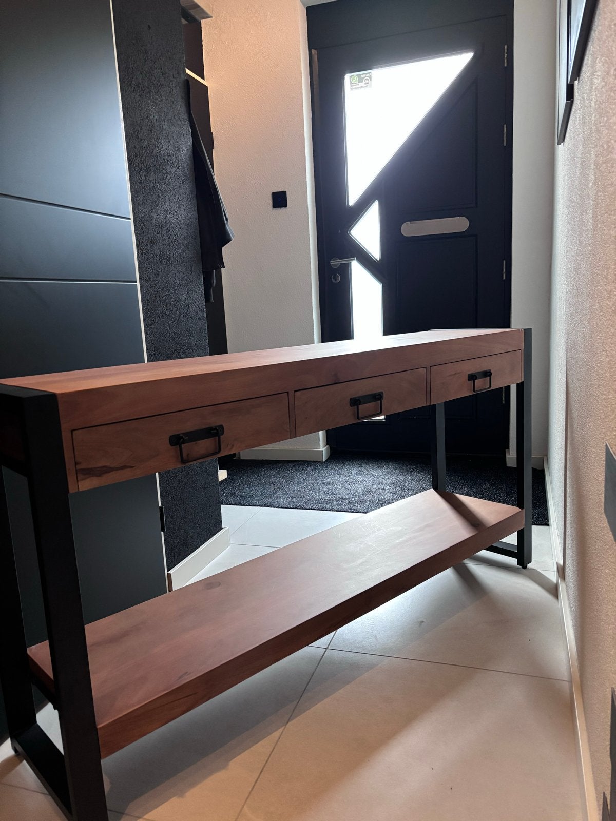 Industriële sidetable, Huis en Inrichting, Ophalen, Gebruikt, 75 cm of meer, 60 cm of meer