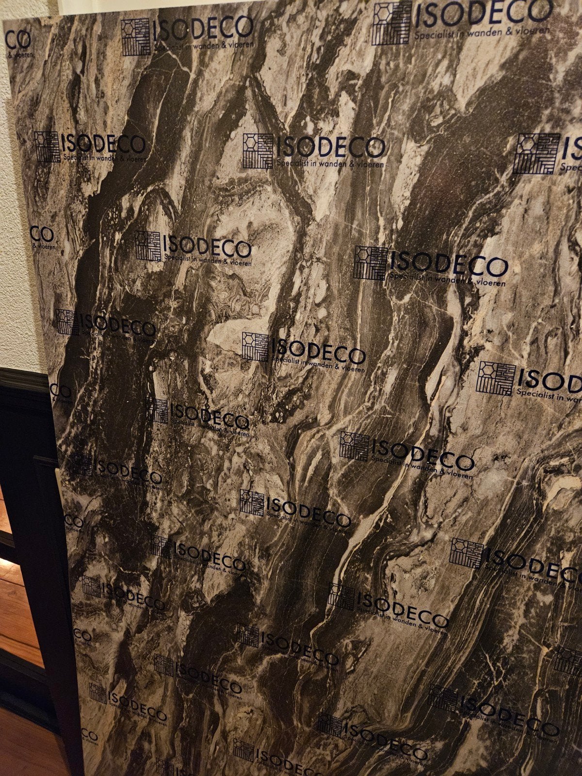 Isodeco Pretoria Marble Wandpaneel - Zwart/Grijs, Ophalen, Nieuw, Minder dan 5 m², Overige materialen