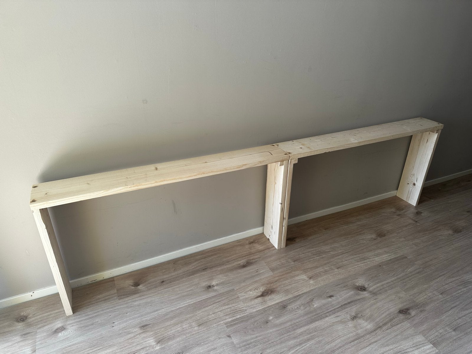 Steigerhouten sidetable 130x70 cm - Perfect achter de bank, Ophalen, Gebruikt, 75 cm of meer, 60 cm of meer