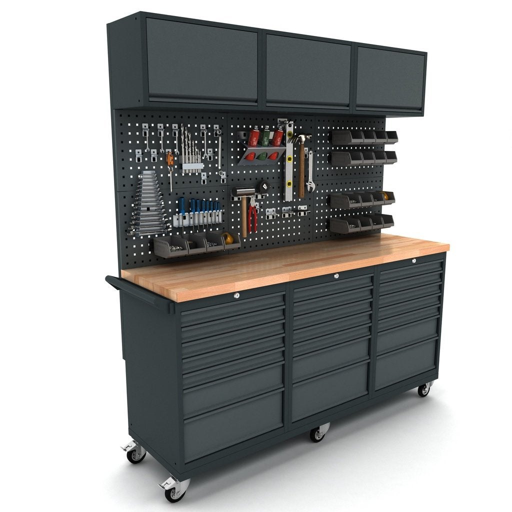 Verrijdbare werkbank 3x 7 laden kast incl. gereedschapswand, Ophalen, Nieuw