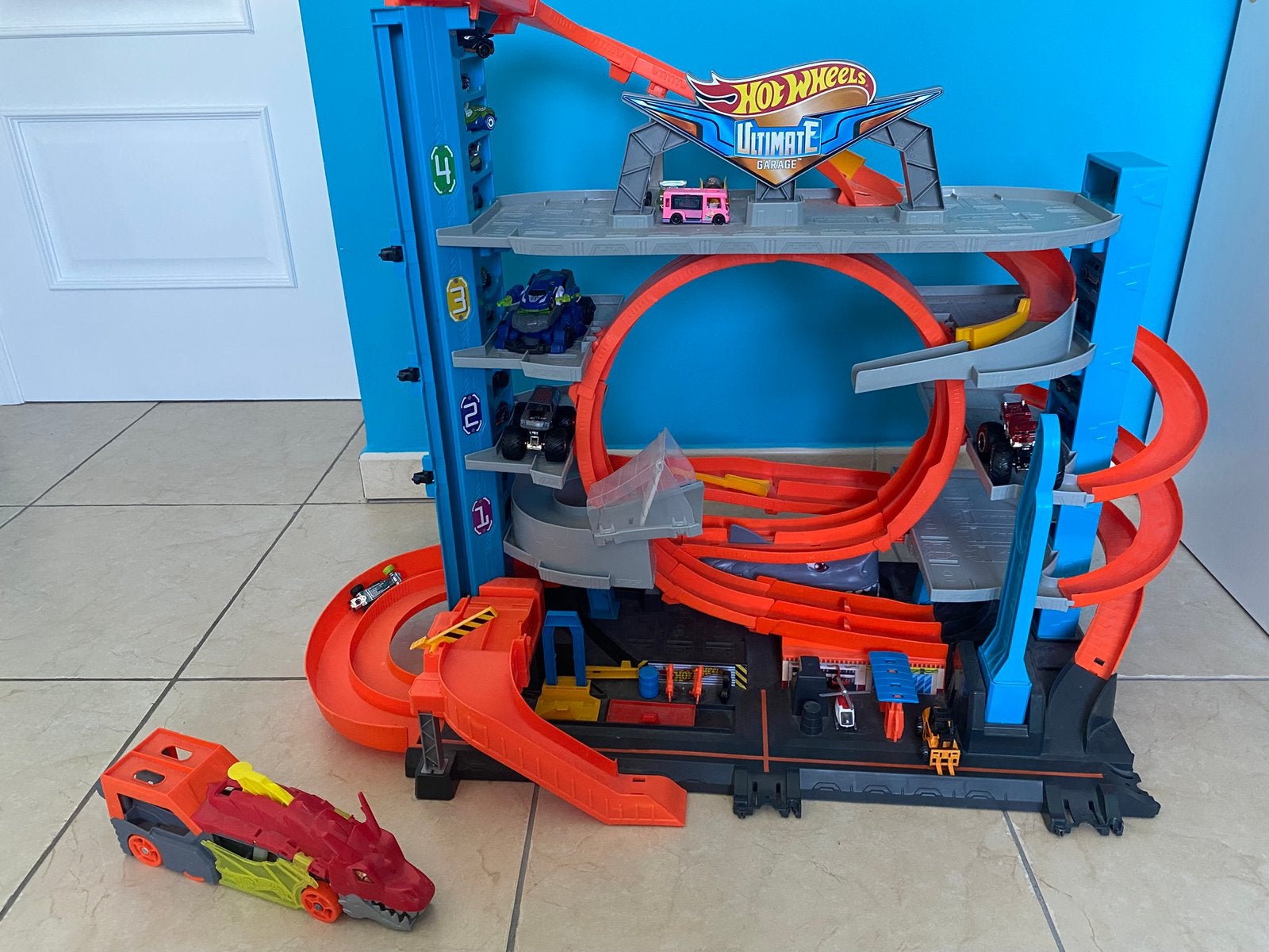 Hotwheels auto baan, Ophalen of Verzenden, Zo goed als nieuw, Hot Wheels, Met looping