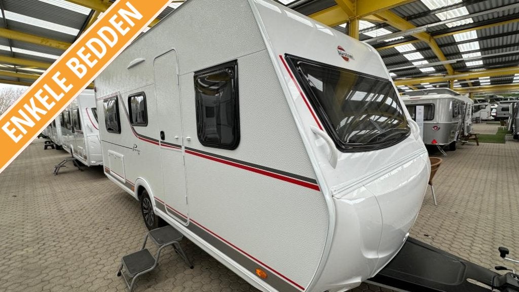 Bürstner Premio Life 480 TL - ENKELE BEDDEN, Caravans en Kamperen, Caravans, Standaardzit, Schokbreker, Bedrijf, Tot en met 3