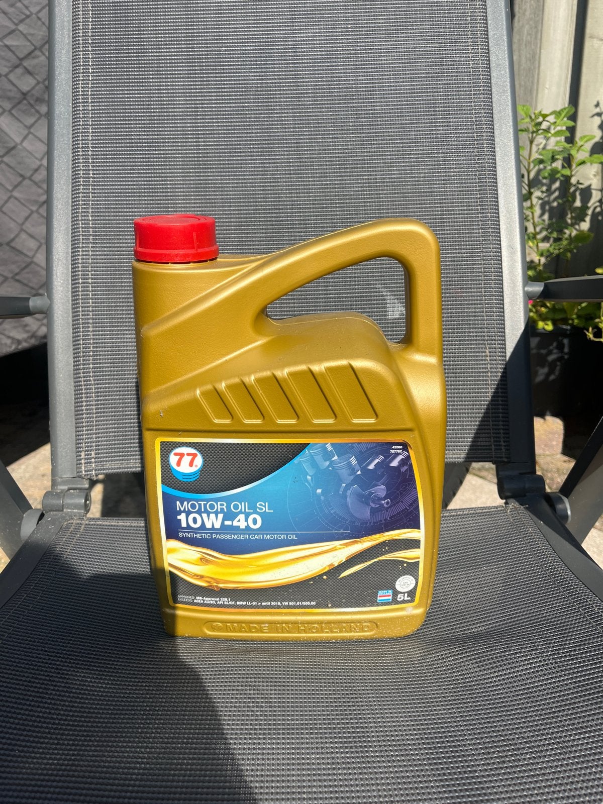 77 Motorolie SL 10W-40 - 5L Synthetische Personenauto Olie, Ophalen