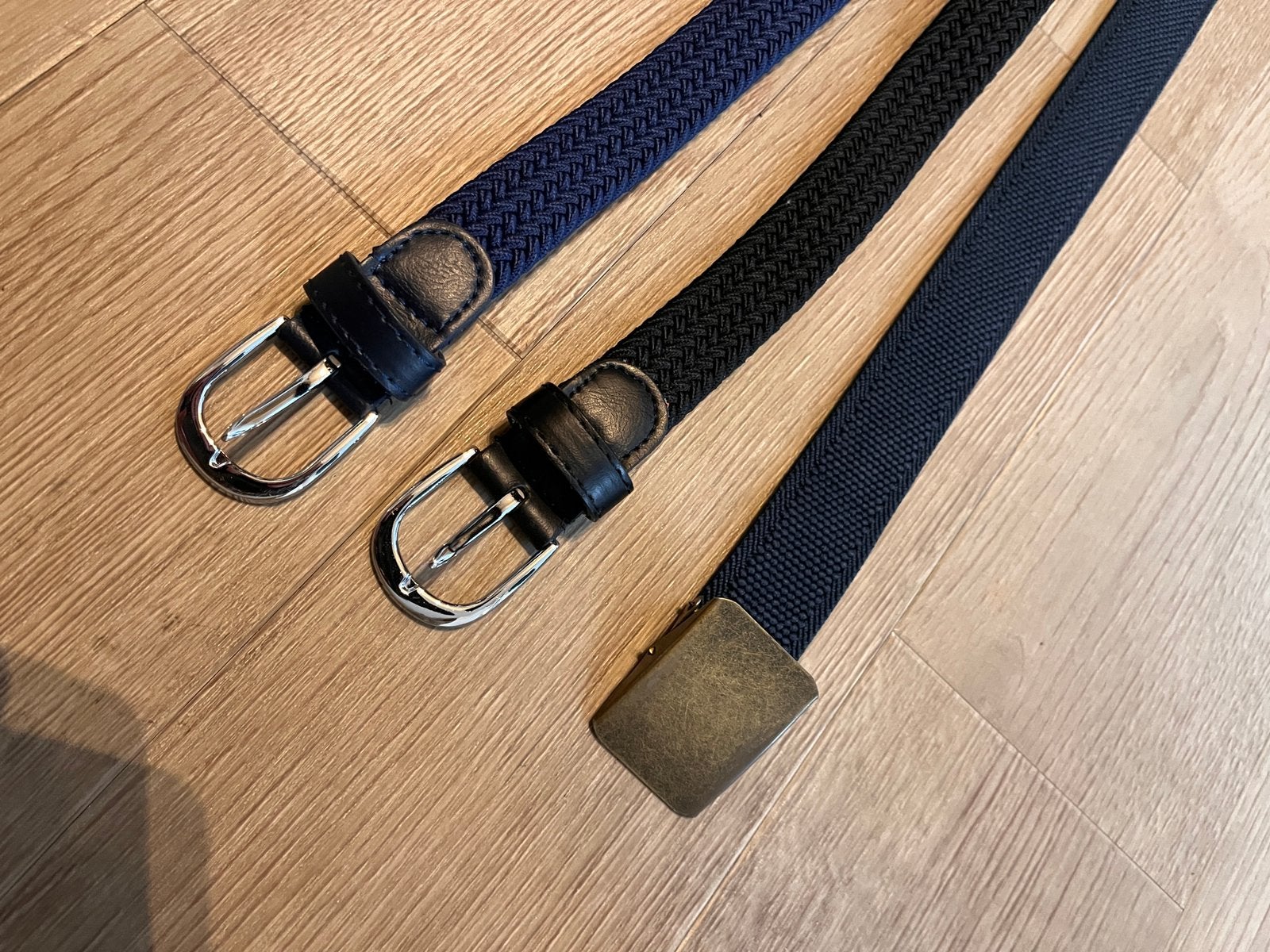 Set 3x Junior Riem Kind blauw zwart Stretch samen 4 euro, Ophalen of Verzenden