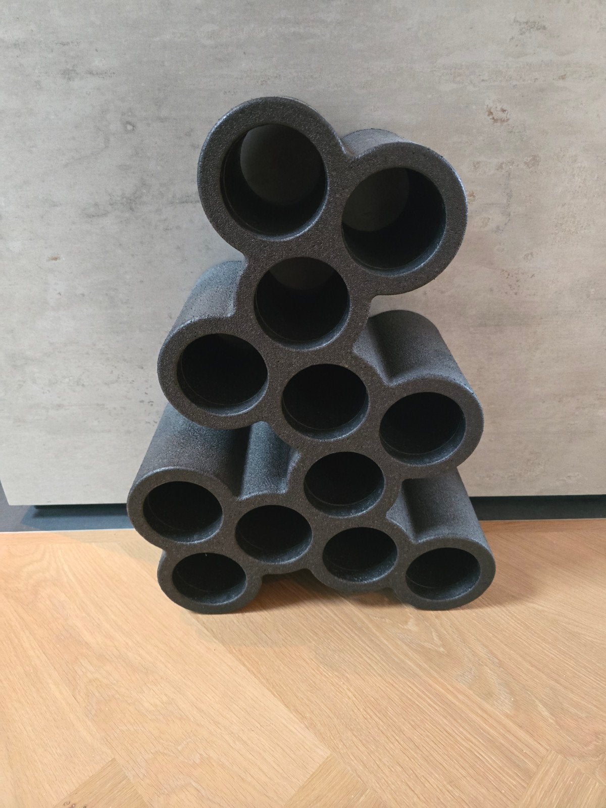 Design Wijnrek - voor 12 wijnflessen, Ophalen of Verzenden, Zo goed als nieuw, Metaal