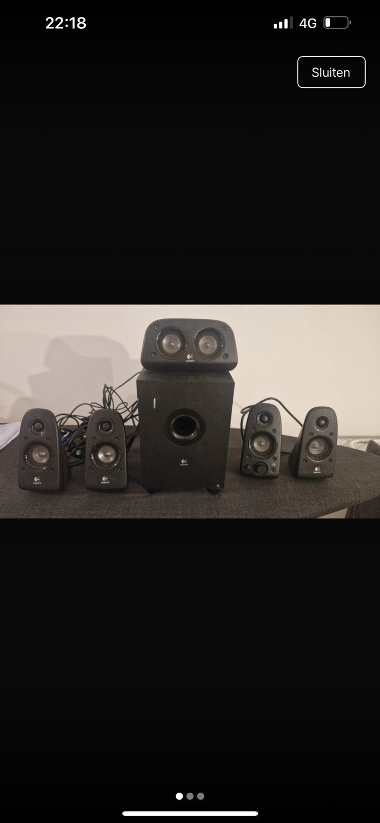 Logitech sound systeem, Computers en Software, Pc speakers, Gebruikt, Audiokanaal 2.0, Ophalen
