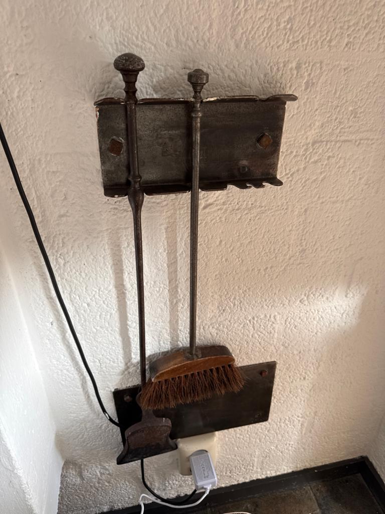 Gietijzeren Openhaard Set 3-delig met Ophangstukken, Huis en Inrichting, Haarden, Ophalen, Gebruikt, Houthaard